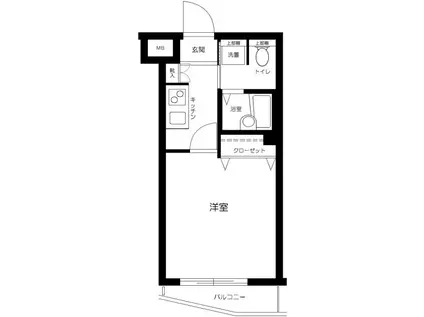 ロアール高円寺(1K/3階)の間取り写真