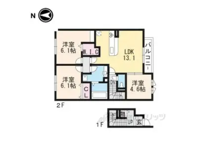 5ILLACLAIR(3LDK/2階)の間取り写真