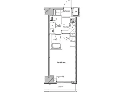 ラフィスタ中板橋(1K/7階)の間取り写真