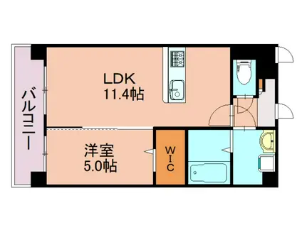 サクラート駅南(1LDK/3階)の間取り写真