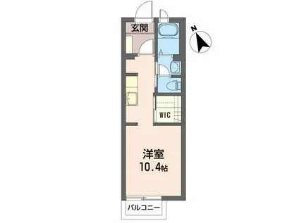 オレンジアークエクシア(ワンルーム/2階)の間取り写真