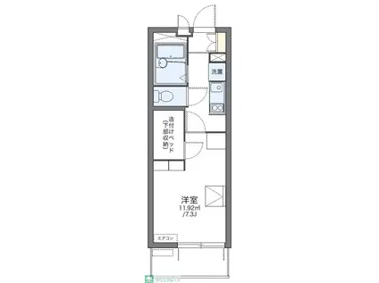 レオパレスエスタIV(1K/4階)の間取り写真