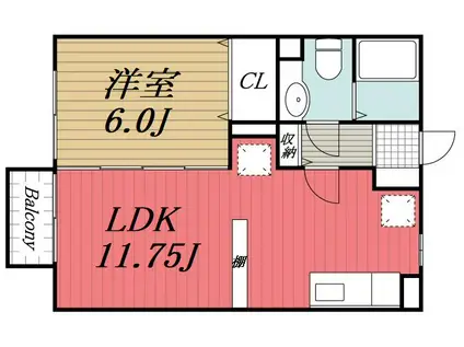 ルチェロビアンコ(1LDK/2階)の間取り写真