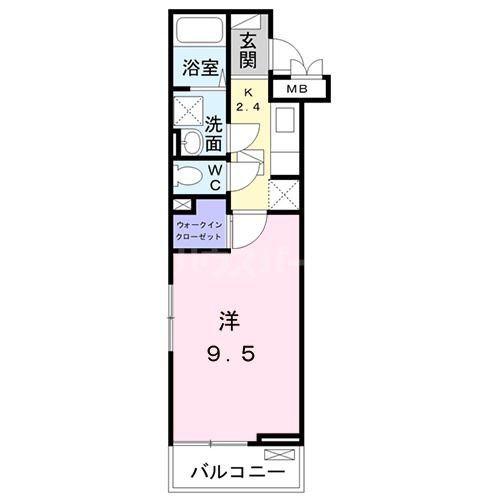 サンモール吉岡III(1K/1階)の間取り写真