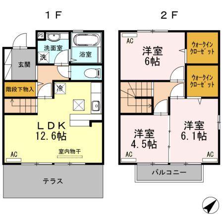 レジェンドシールーム(3LDK/1階)の間取り写真