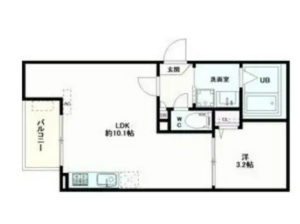 JACK SUNASHINDENI(1LDK/3階)の間取り写真