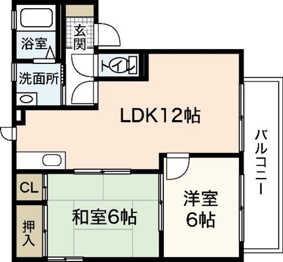 メゾン・クローバー(2LDK/1階)の間取り写真