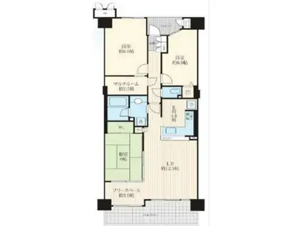 ルモンベル本厚木(3LDK/11階)の間取り写真