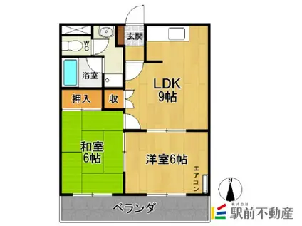 シェソワ石坂II(2LDK/2階)の間取り写真