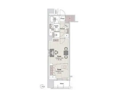 TRACK渋谷本町(2K/3階)の間取り写真