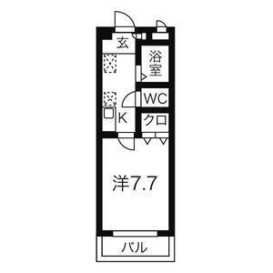 ハイツうみ(1K/1階)の間取り写真