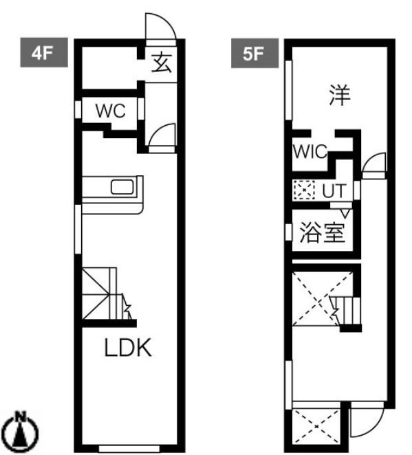 LEGIOIE太閤通駅2(1LDK/4階)の間取り写真