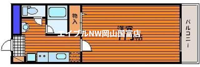 ピュアベルデ南方(1K/3階)の間取り写真