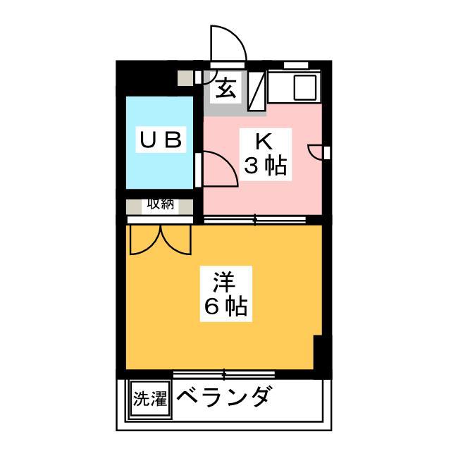 シトロンデ桜台(1K/3階)の間取り写真