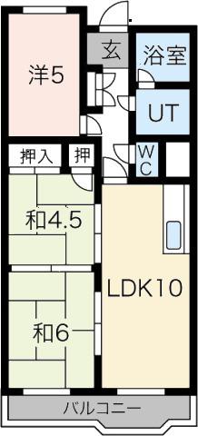 第2丸源ビル(3LDK/4階)の間取り写真