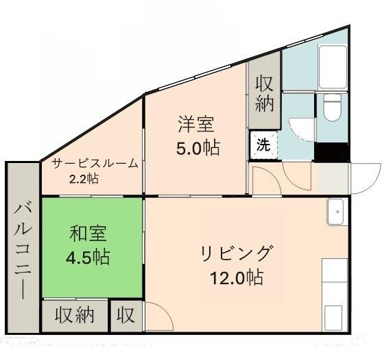 森園ハイツ(2SLDK/2階)の間取り写真