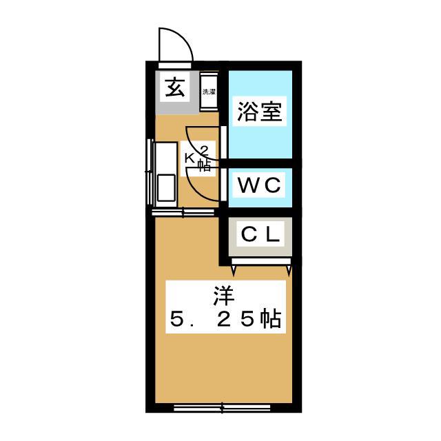 ハイム千石(1K/2階)の間取り写真