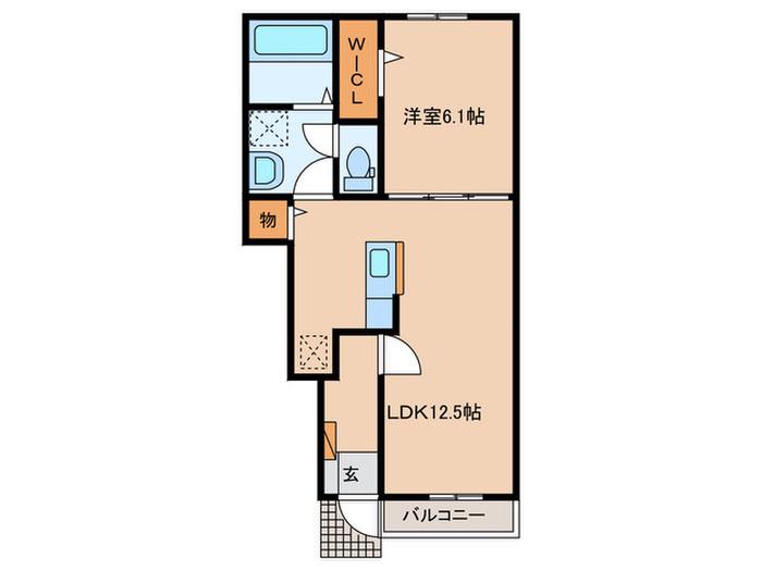 GARDEN HOUSE K(1LDK/1階)の間取り写真