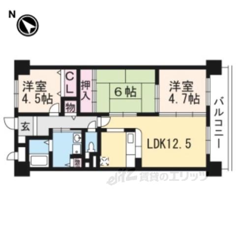 ロン・ラヴィーヌ(3LDK/2階)の間取り写真