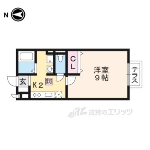 ココドリーロ(1K/1階)の間取り写真