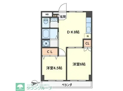スプリングパーク綾瀬(2DK/3階)の間取り写真