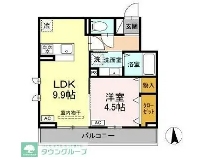 DBLESS横濱岸根公園I(1LDK/3階)の間取り写真