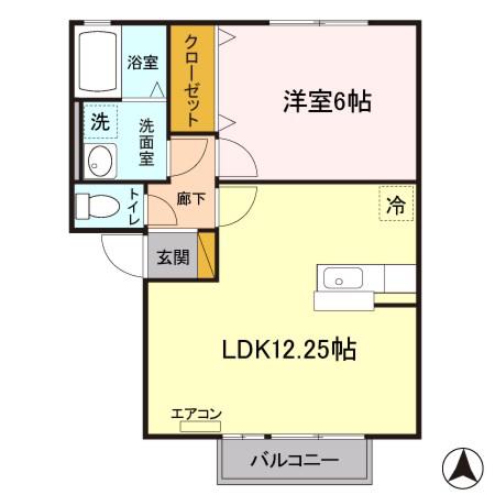 コリーヌ寿(1LDK/2階)の間取り写真
