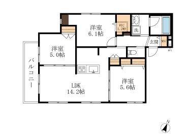 CASA PRIMAVERA(3LDK/2階)の間取り写真