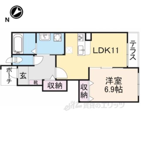 SOLEIL LEVANT Ⅱ(1LDK/1階)の間取り写真