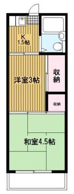 クロノス鶴見(2K/2階)の間取り写真