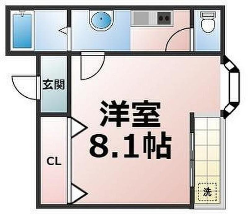 OASIS勝山(1K/3階)の間取り写真