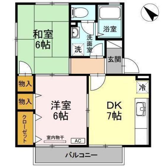 チャイブ(3DK/2階)の間取り写真