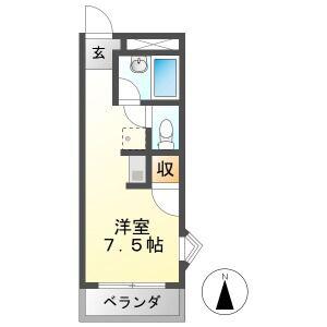 エントピア岐阜 I(ワンルーム/3階)の間取り写真