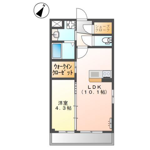 アルファ・スター(1LDK/2階)の間取り写真