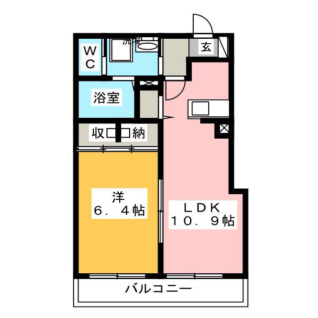 セレルミエール湘南(1LDK/1階)の間取り写真
