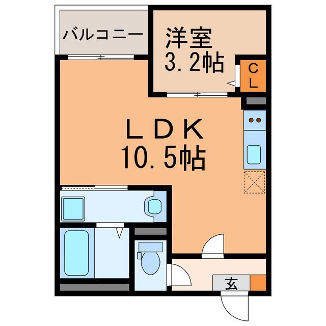 JACK YAYOII(1LDK/1階)の間取り写真