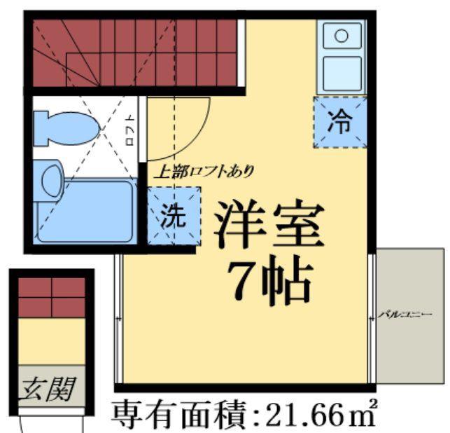 CHAI MAXX北千住(ワンルーム/2階)の間取り写真