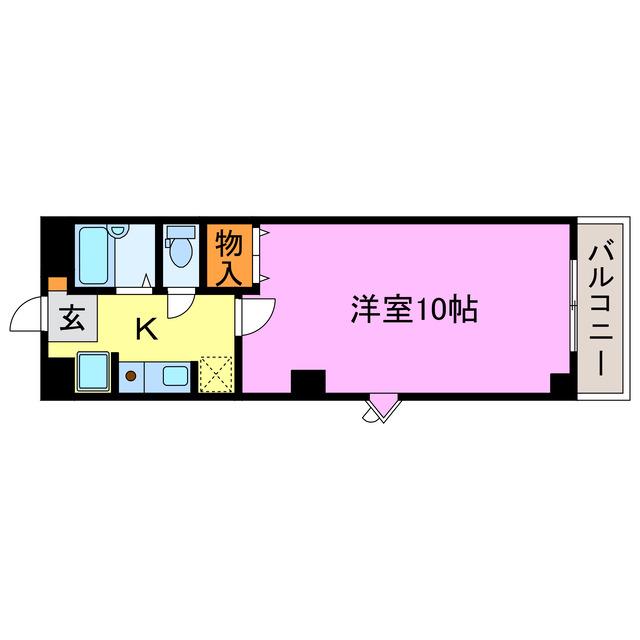 プロニティ岡出(1K/3階)の間取り写真