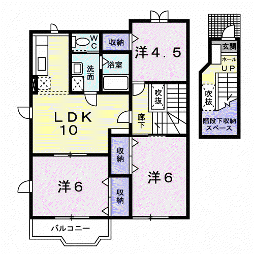 エルプス ガーデン(3LDK/2階)の間取り写真