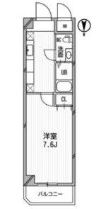アーデン和泉町(1K/2階)の間取り写真