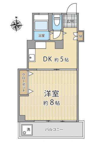 裕和ハウス(1DK/2階)の間取り写真