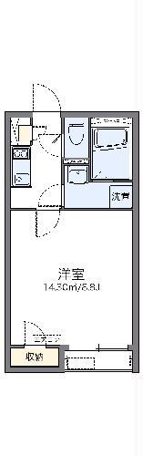 レオネクストヴィラ駒井(1K/1階)の間取り写真