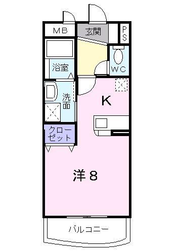 グラン・シャリオ(ワンルーム/3階)の間取り写真