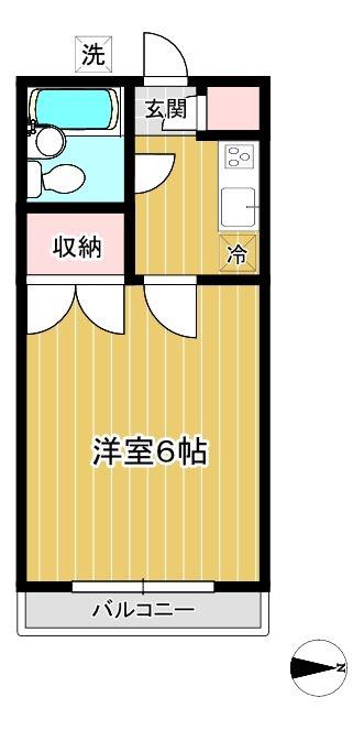 アネックス戸越(1K/2階)の間取り写真