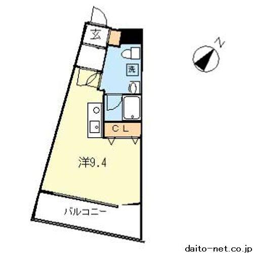 インフィールド溝口(ワンルーム/7階)の間取り写真