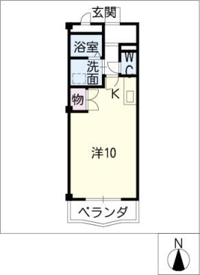 ドマーニY・O(ワンルーム/1階)の間取り写真