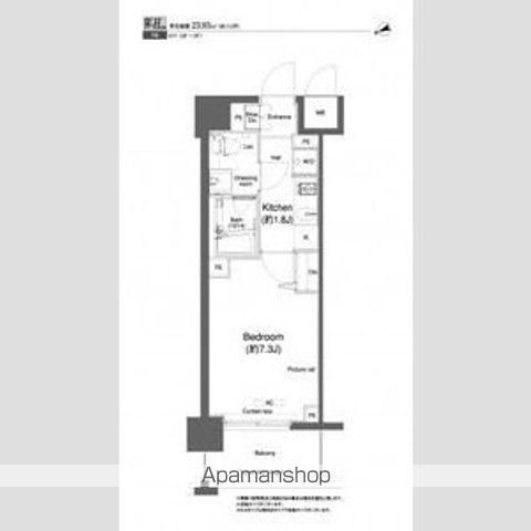 プラウドフラット鶴見I(1K/4階)の間取り写真
