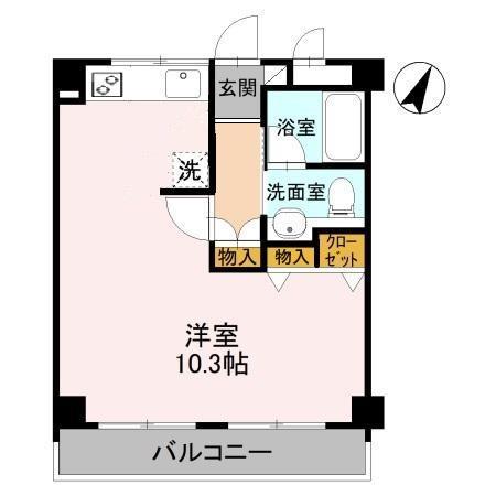 マークハーゲン 住居(ワンルーム/2階)の間取り写真