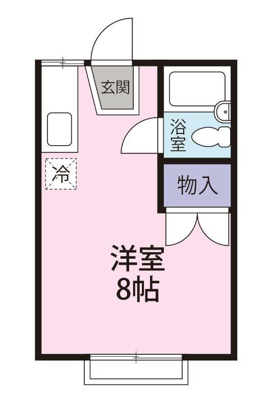 クロノス長津田(1K/2階)の間取り写真
