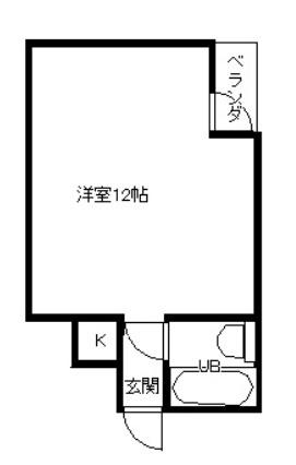 グリーンプラザ(ワンルーム/4階)の間取り写真